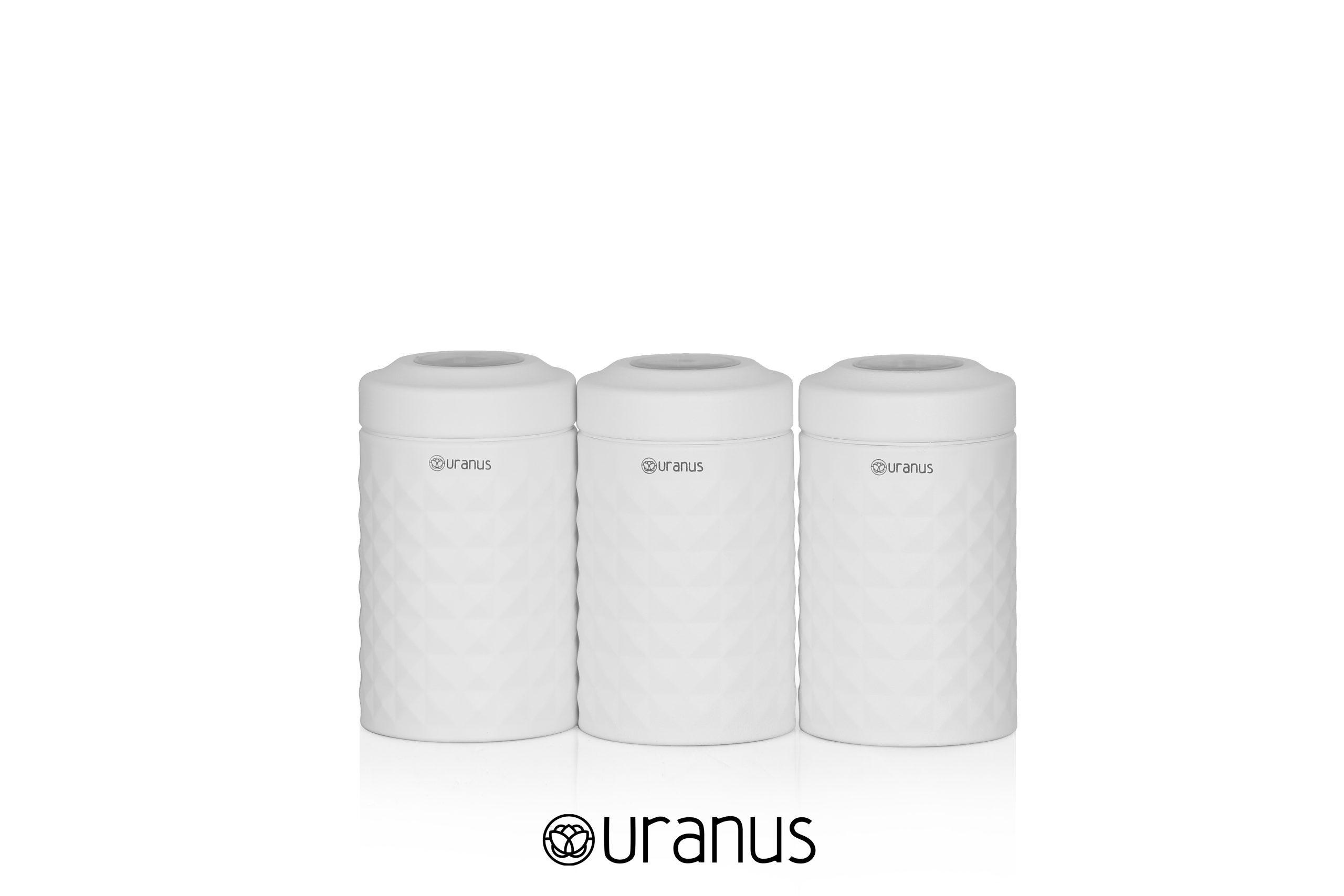 Pyramid-W (3) سرویس اشپزخانه اورانوس ۱۷ پارچه مدل پیرامید سفید مات سنباده ای